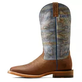 'Ariat' Men's 13 Standout Western Square Toe -  Loco Brown / Cloud Blue