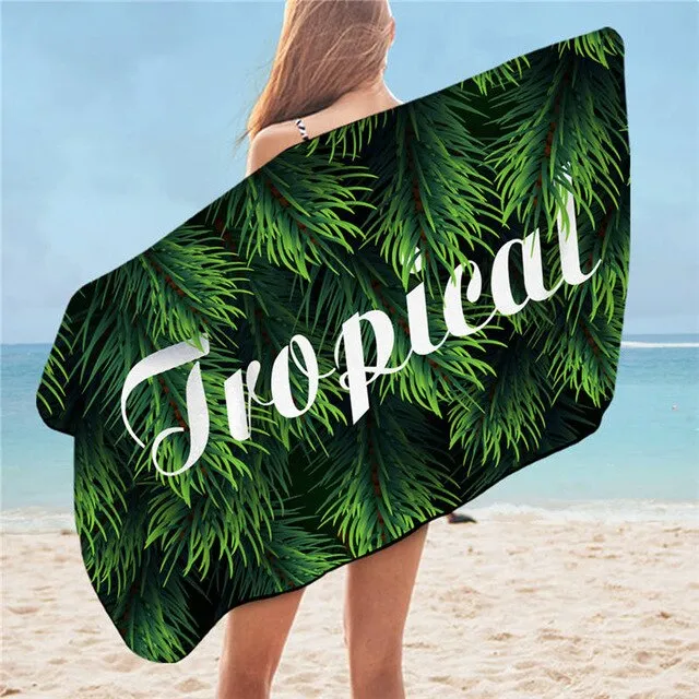 Beach blankets tropical flower print beach blankets Floral Bath Towel