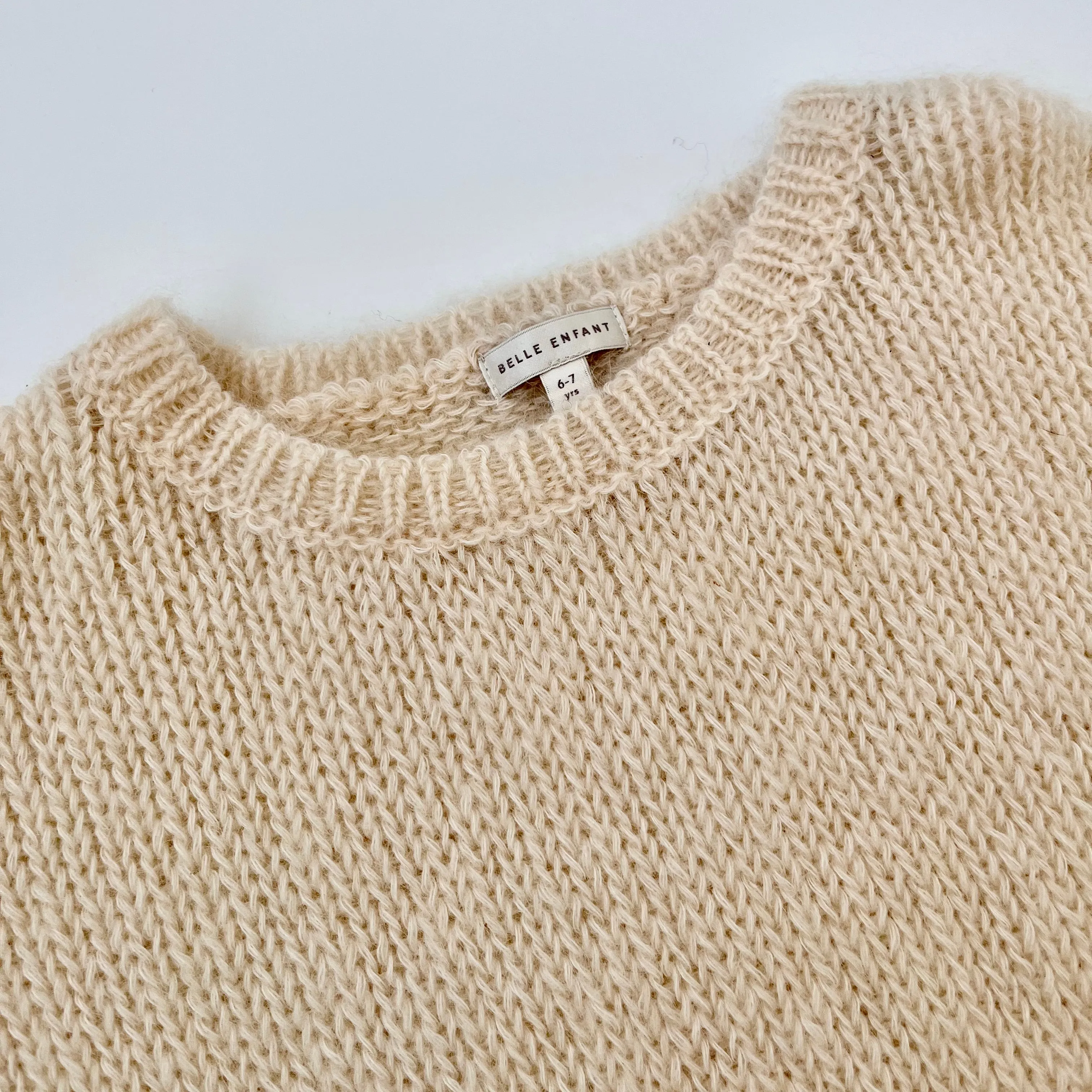 Belle Enfant Cream Mohair Jumper: 6-7 Years