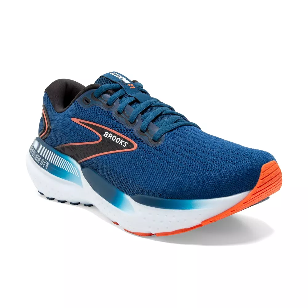 'Brooks' Men's Glycerin GTS 21 - Blue Opal / Black / Nasturtium