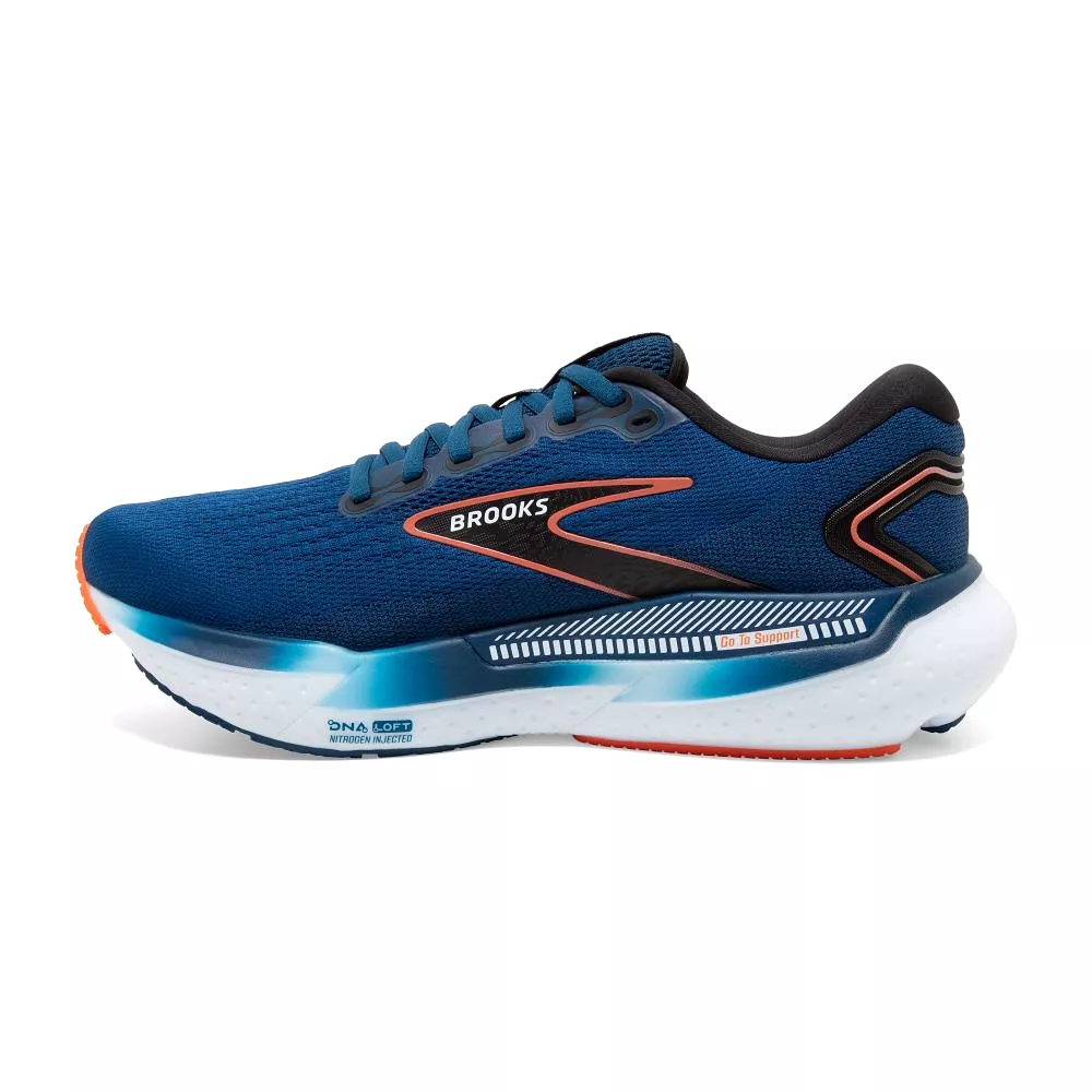 'Brooks' Men's Glycerin GTS 21 - Blue Opal / Black / Nasturtium