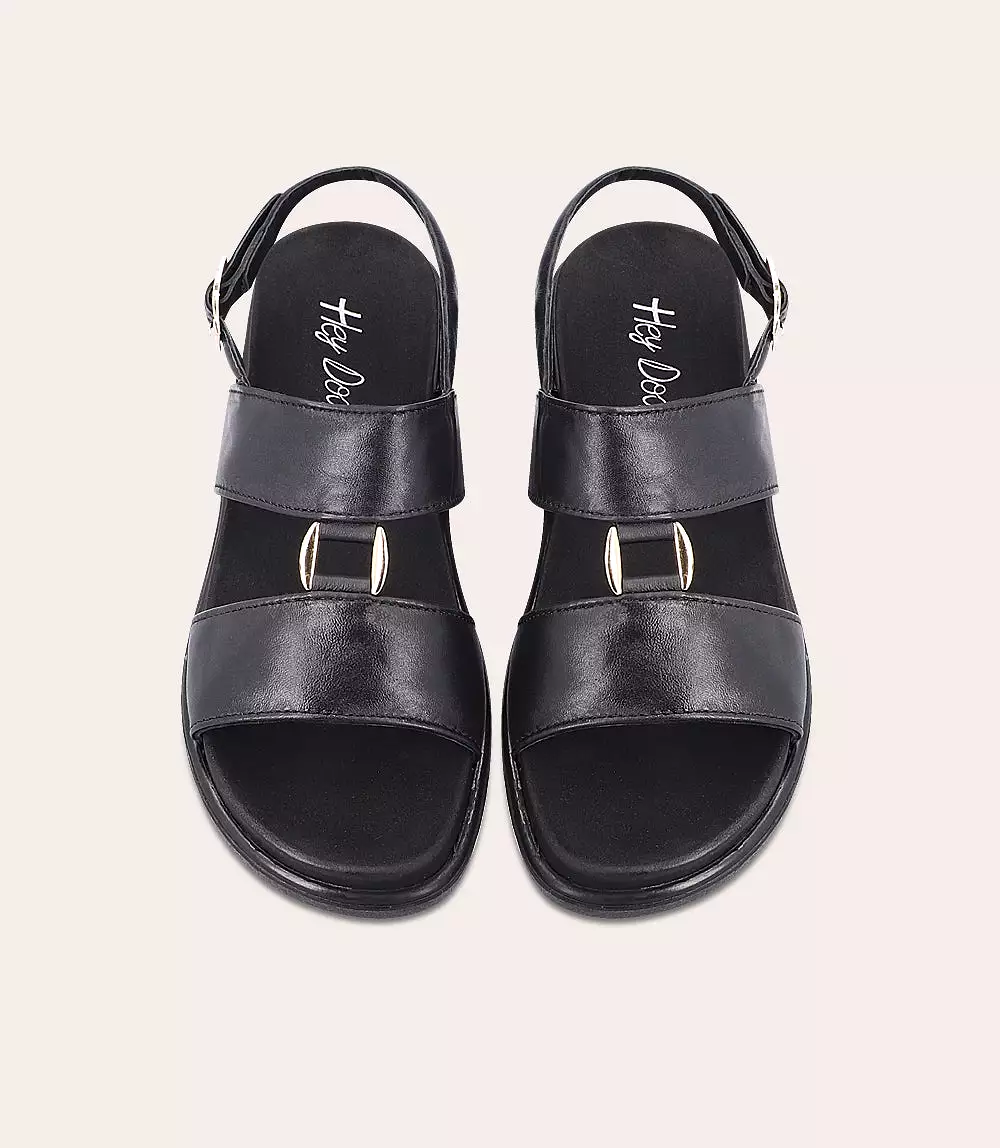 BW1585-BLACK-Women Comfort Sandal