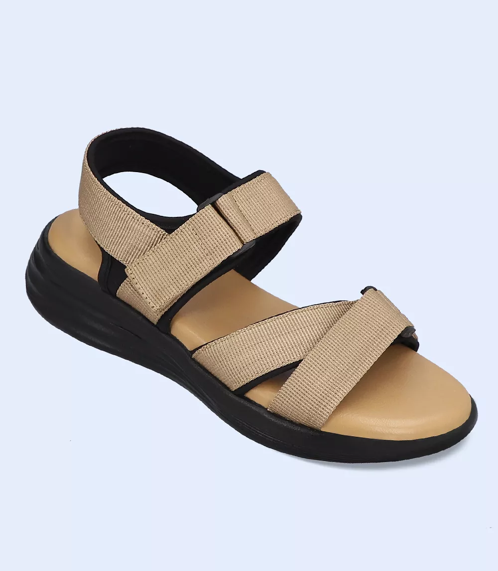 BW7661-BEIGE-Women Comfort Sandal