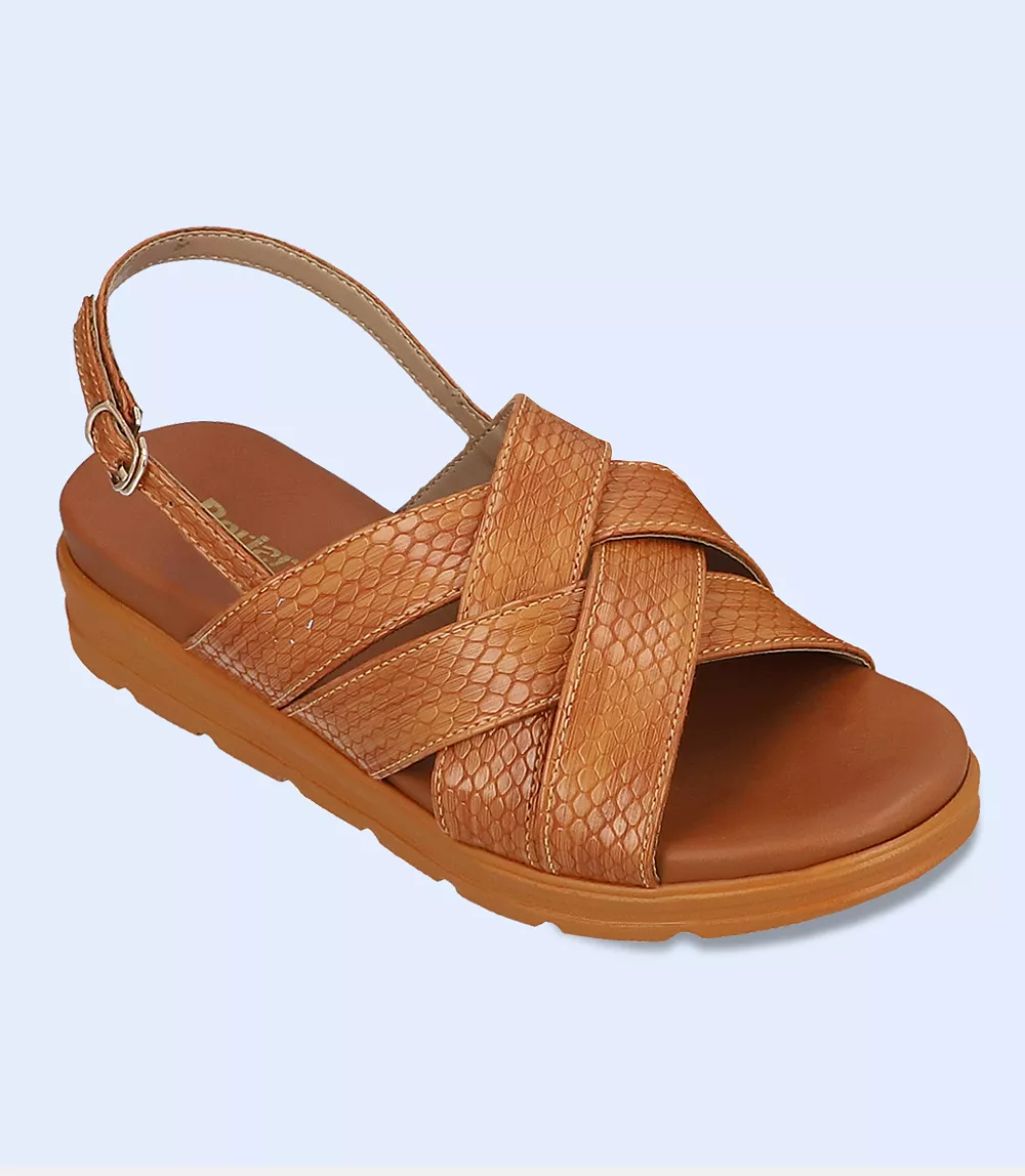 BW7734-TAN-Women Platform Sandals