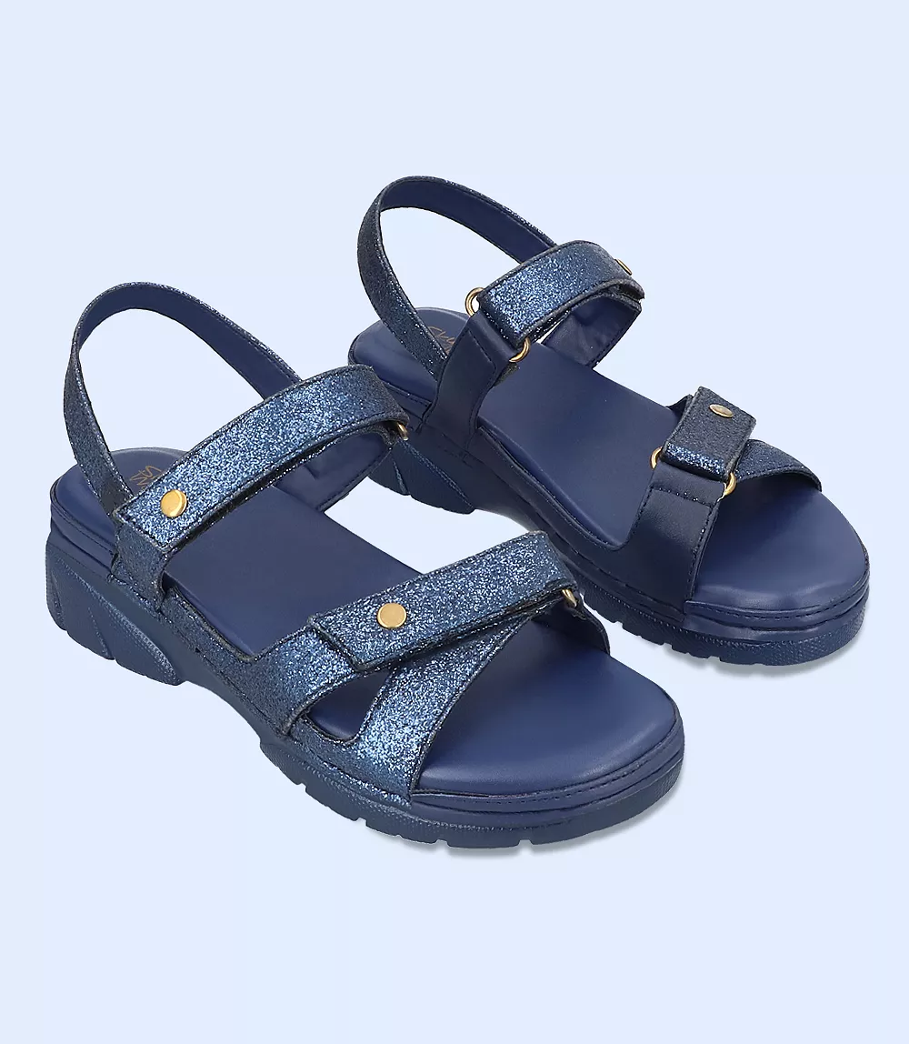 BW7919-NAVY-Women Comfort Sandal