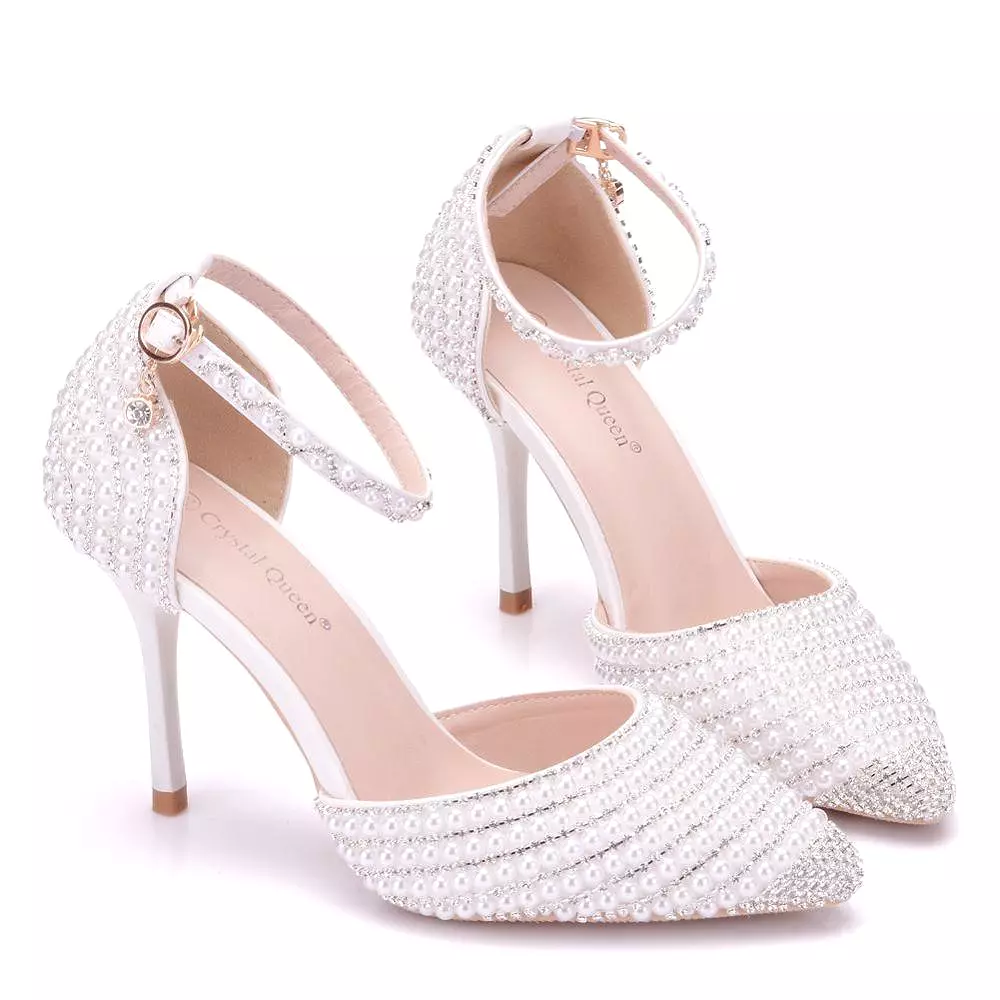 Crystal Pearl Rhinestone Bridal Wedding Shoes