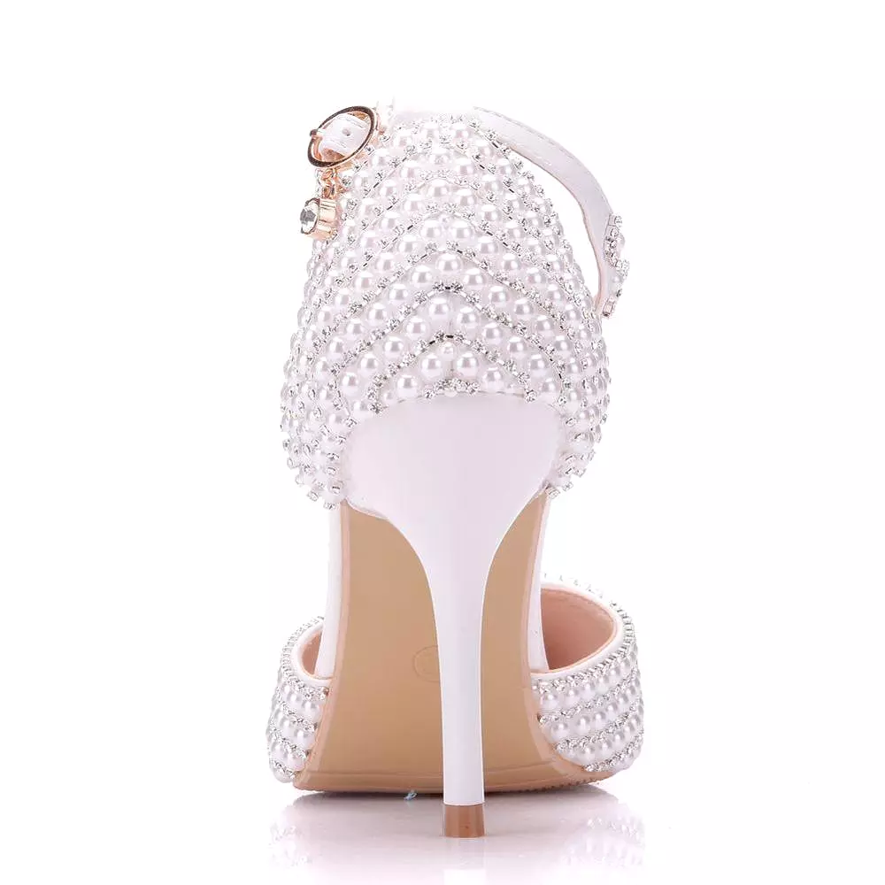 Crystal Pearl Rhinestone Bridal Wedding Shoes