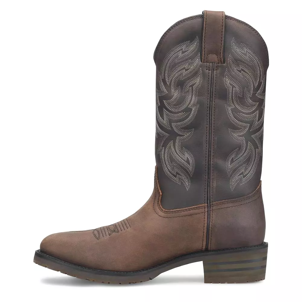 'Double H' Men's 12 Tascosa EH WP Western R Toe - Dark Earth / Charcoal