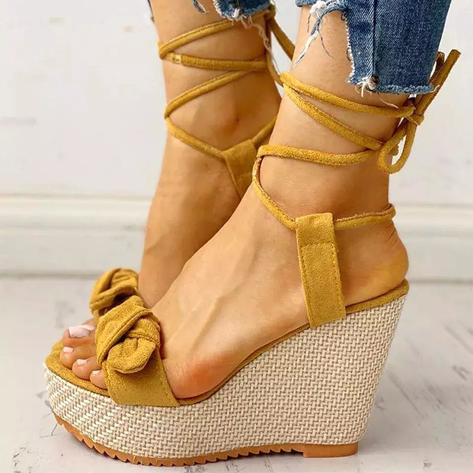 Elegant Strap Wedge Sandals