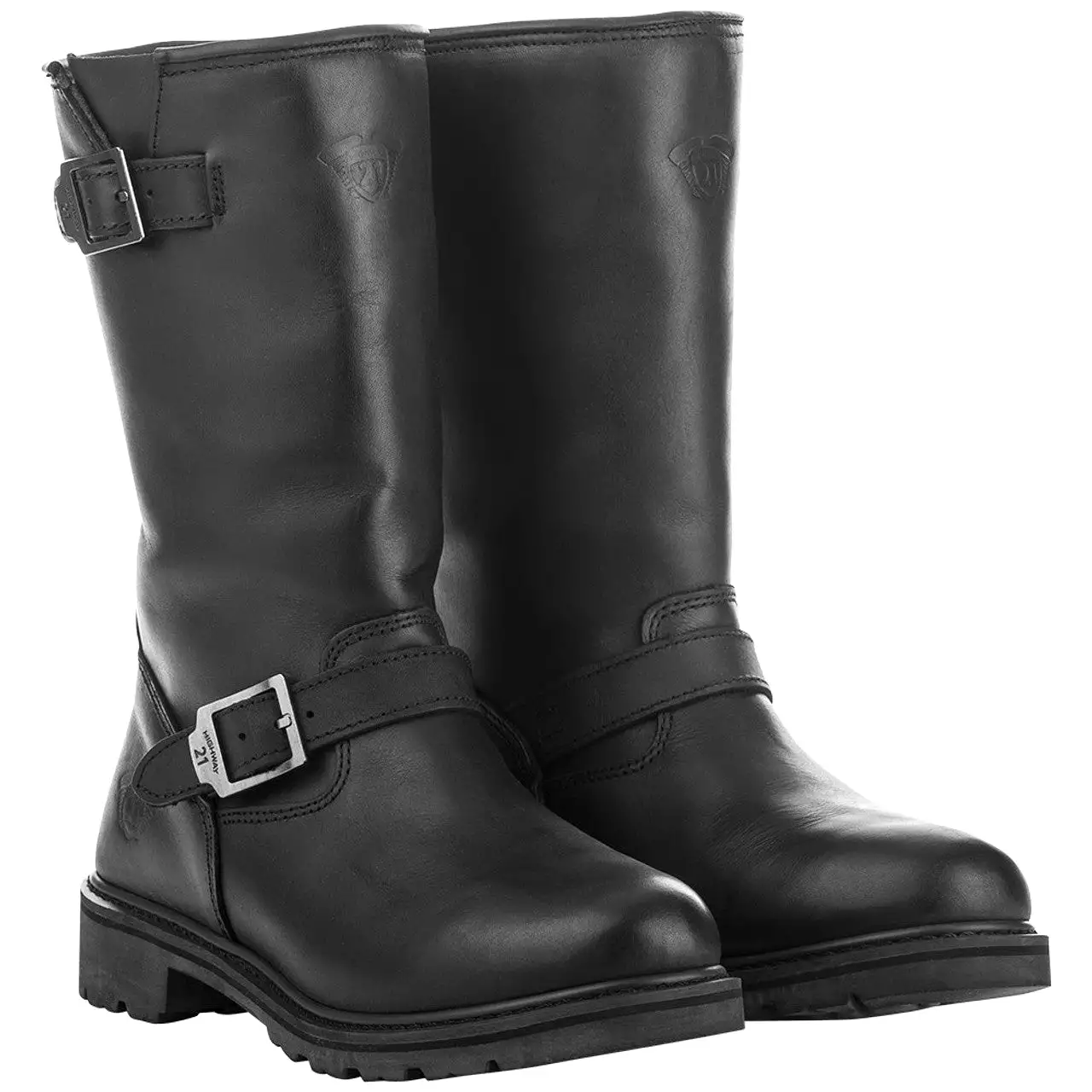 'Highway 21' Tall 12 Primary Engineer Boot - Black