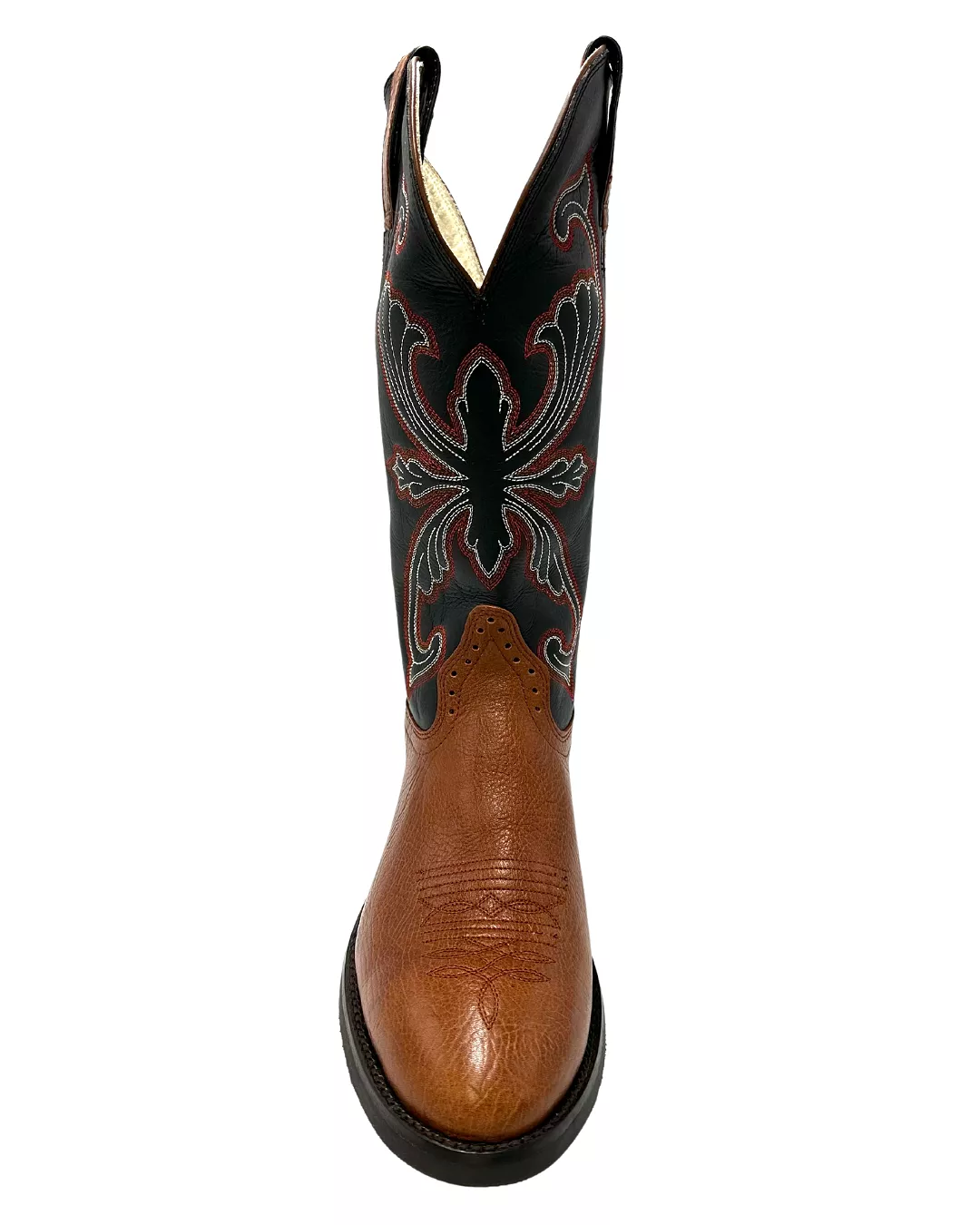 'Hondo Boots' Men's 13 Spanish Shoulder Western U Toe - Walnut / Black