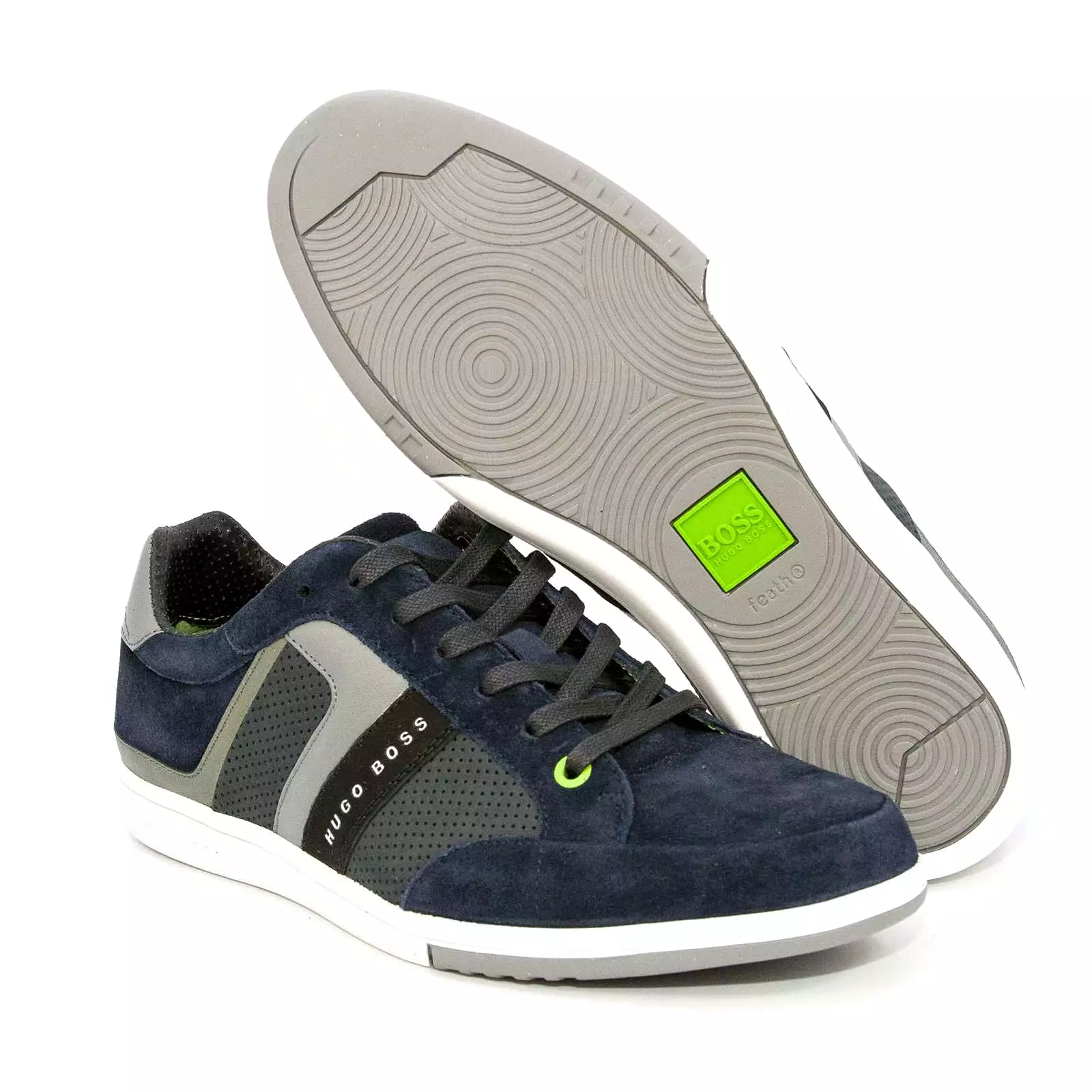 Hugo Boss Men's Eldorado Suede Trainers Navy