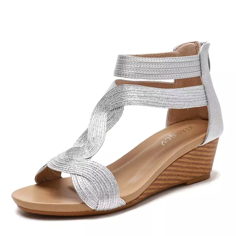 Low Heel Wedge Sandal Shoes