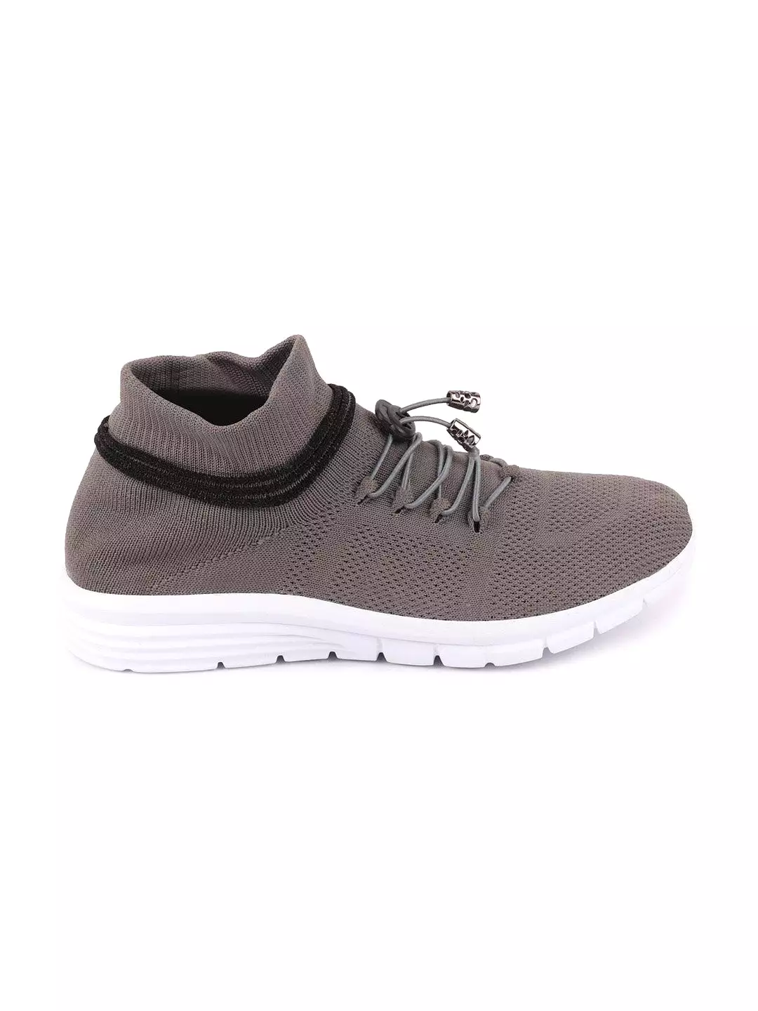 Men Grey Sports Lace-Up Outdoor Running Shoes