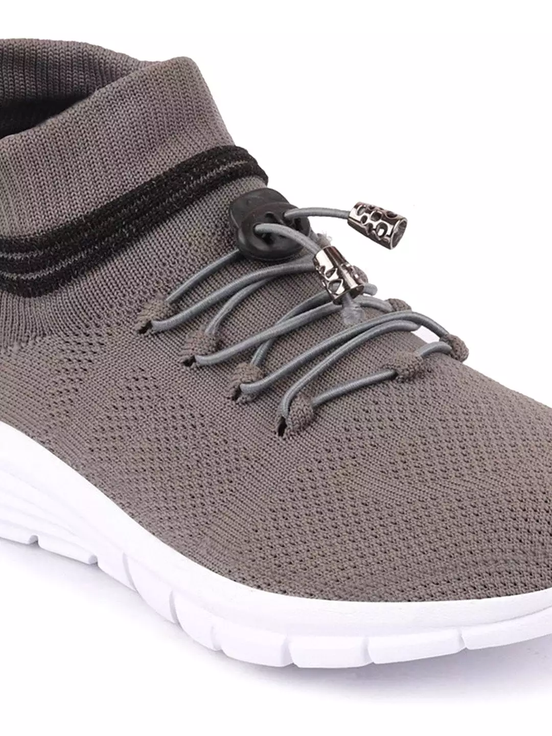 Men Grey Sports Lace-Up Outdoor Running Shoes