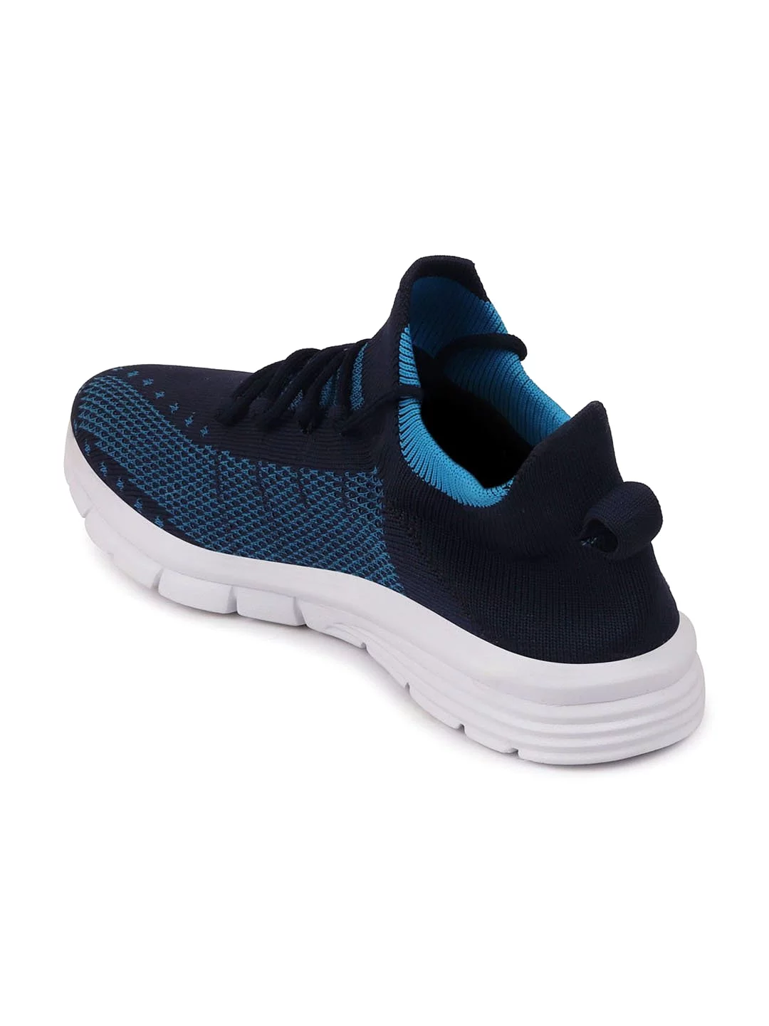 Men Navy Blue Sports & Outdoor Lace Up Running Shoes