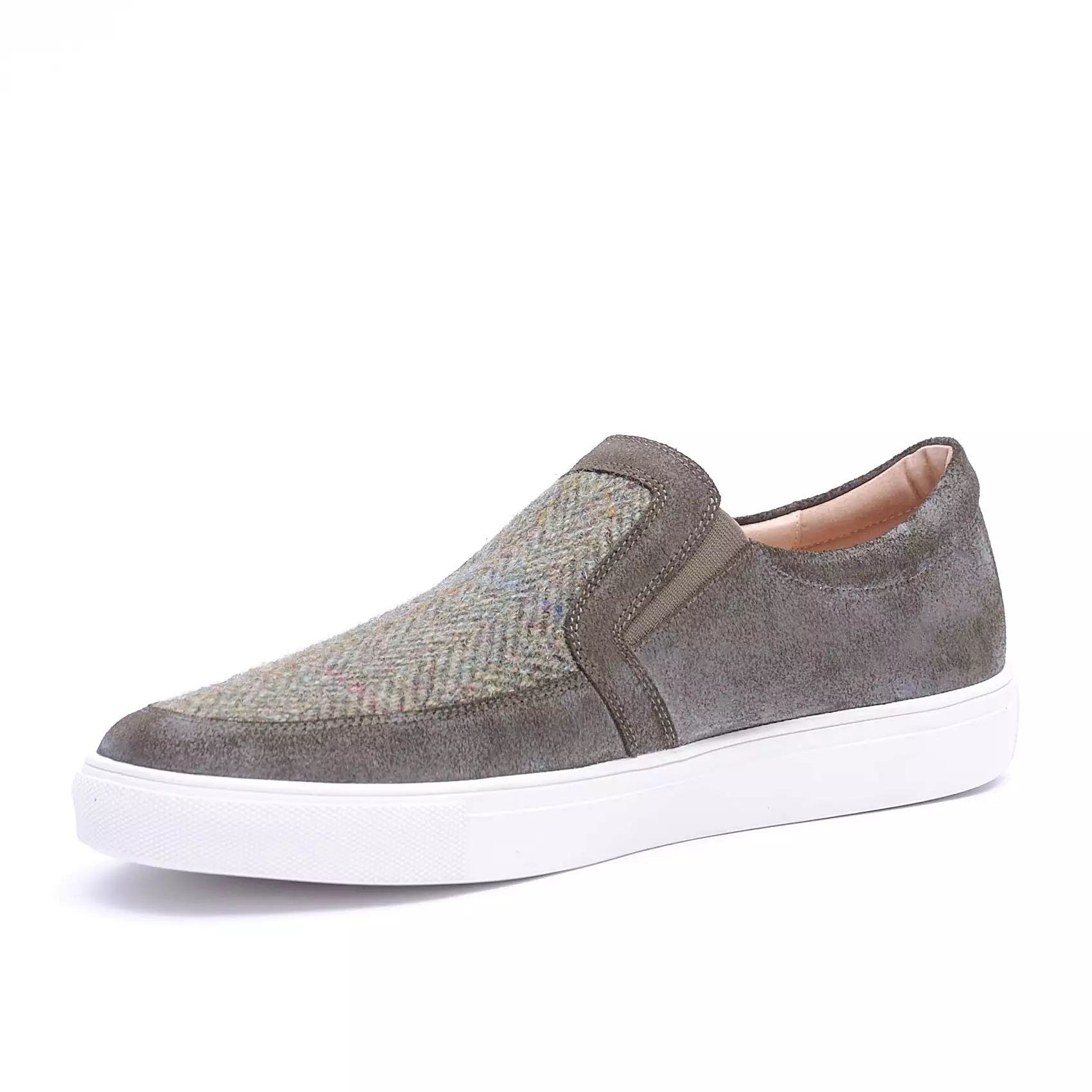 Men's Harris Tweed & Suede Trainers [2Colors]