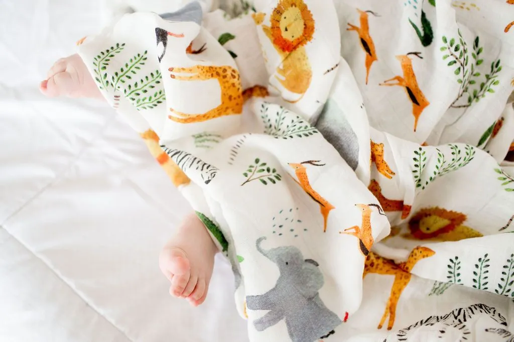 Muslin Swaddle, Safari Jungle