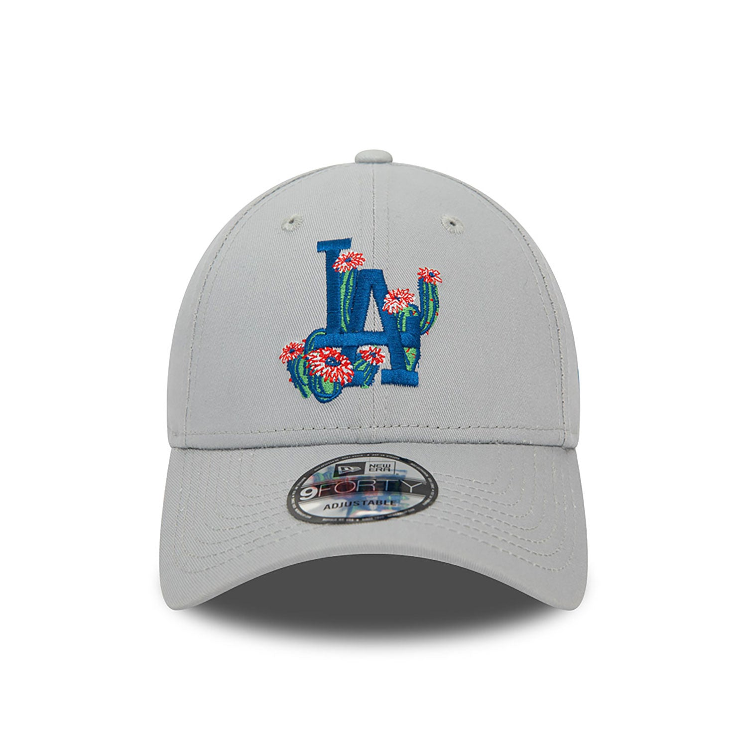 NEW ERA LA Dodgers Flower Icon Grey 9FORTY Adjustable Cap