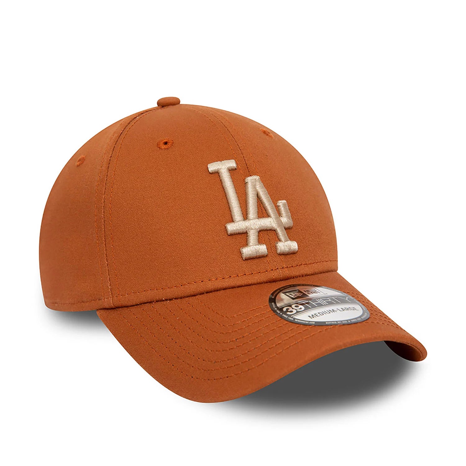 NEW ERA LA Dodgers League Essential Brown 39THIRTY Stretch Fit Cap