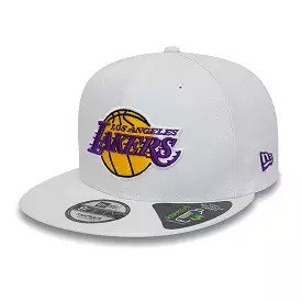 NEW ERA LA Lakers NBA Repreve White 9FIFTY Snapback Cap