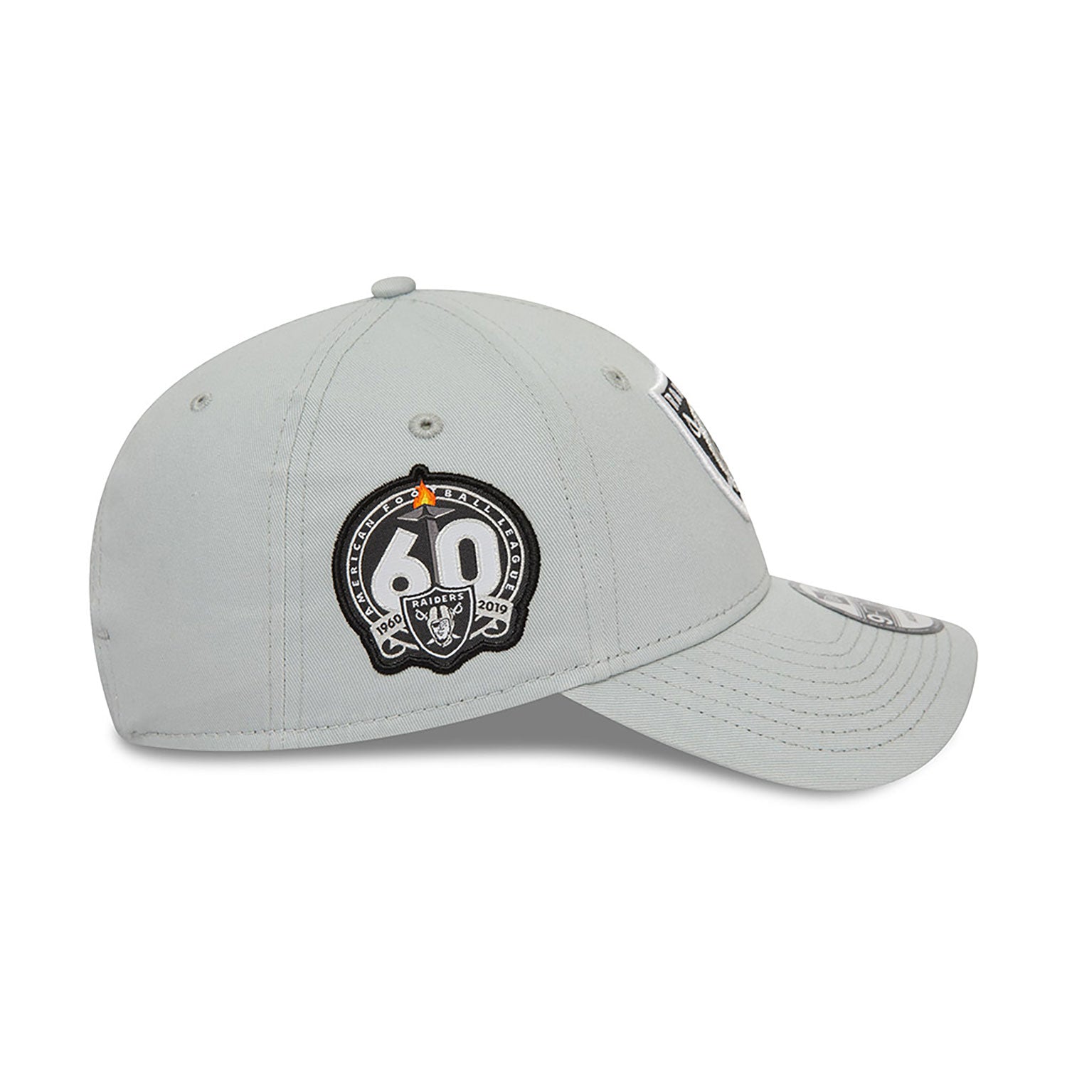 NEW ERA Las Vegas Raiders NFL Side Patch Grey 9FORTY Adjustable Cap