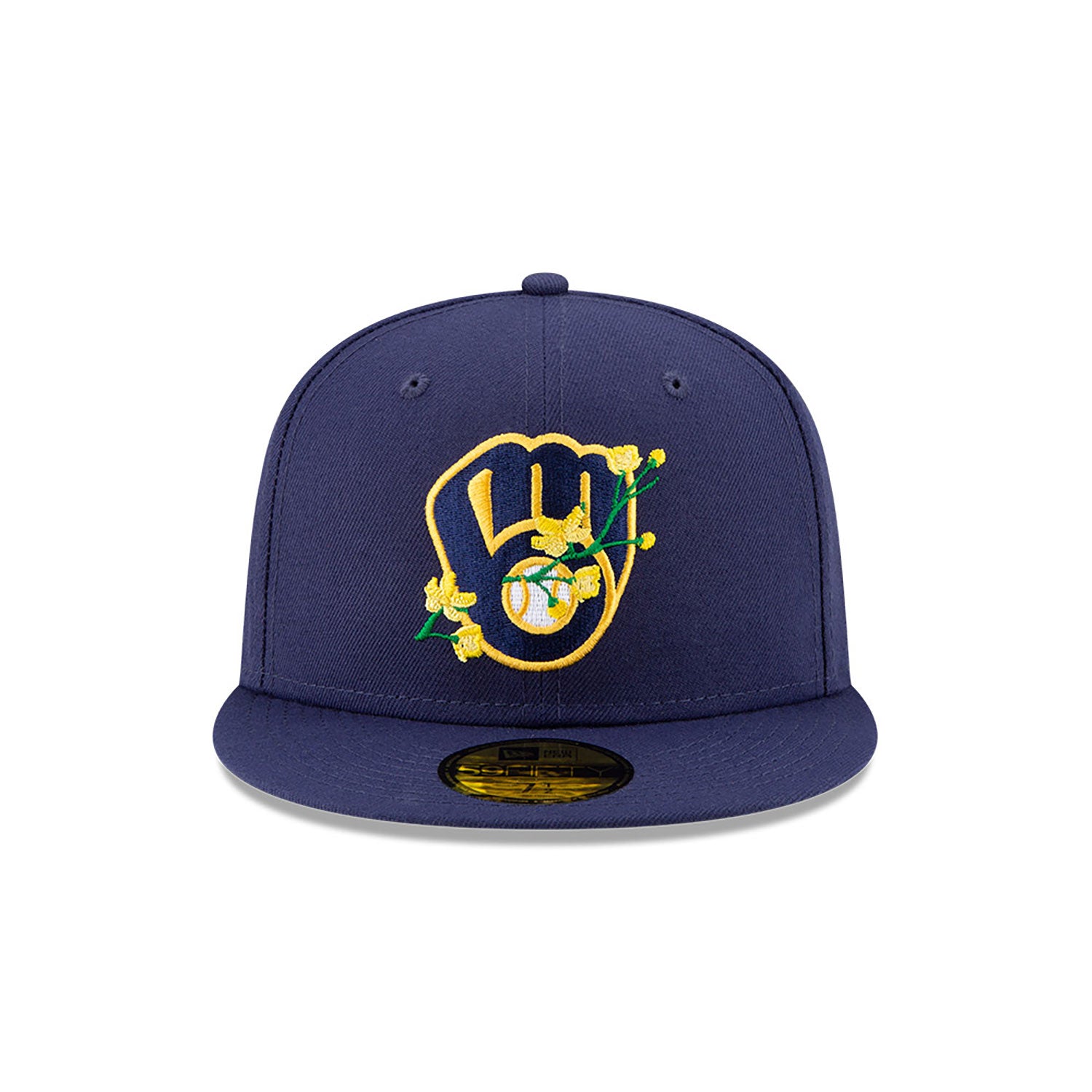 NEW ERA Milwaukee Brewers Side Patch Bloom Blue 59FIFTY Fitted Cap