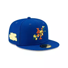 NEW ERA New York Mets Side Patch Bloom Blue 59FIFTY Fitted Cap