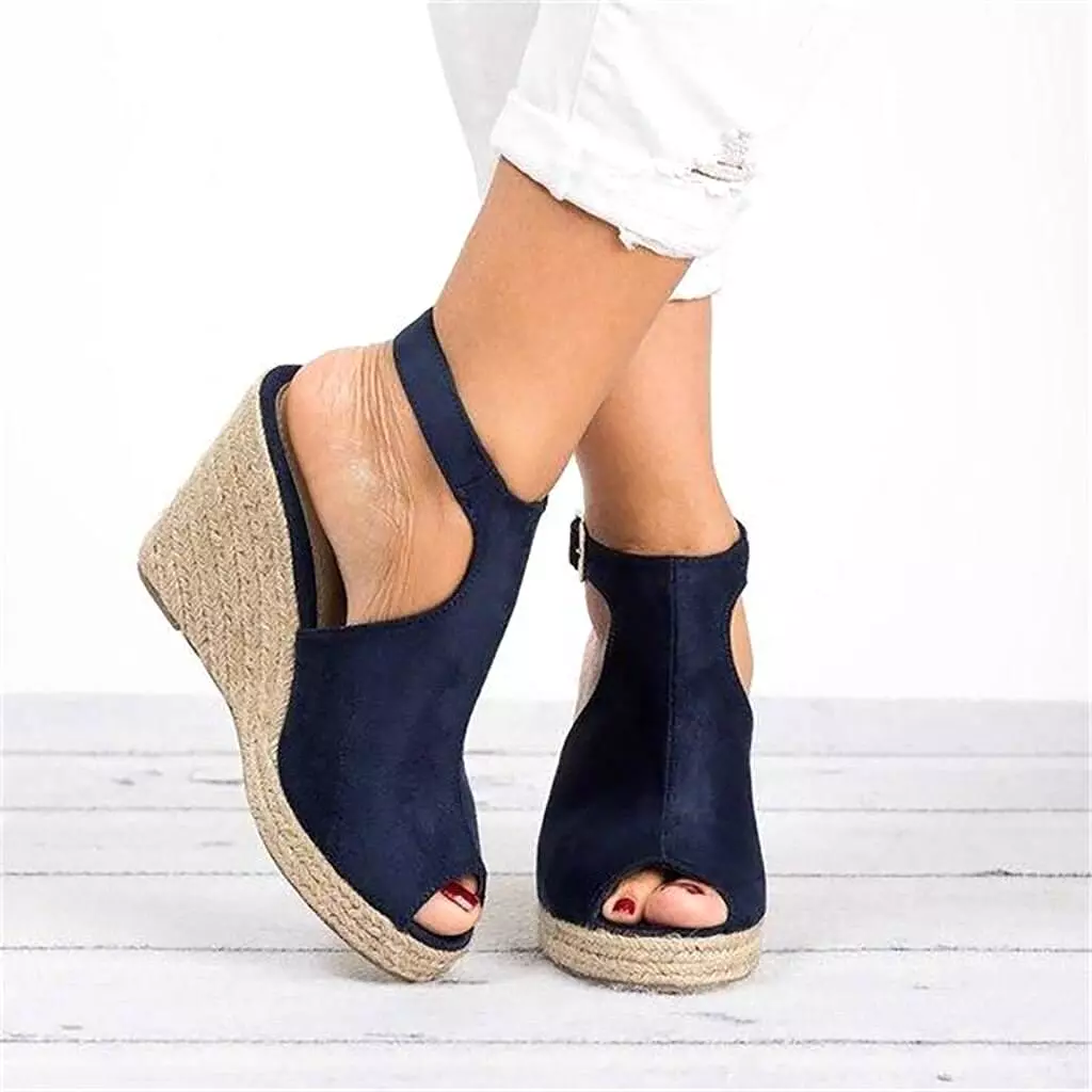 Peep Toe Wedge Sandals