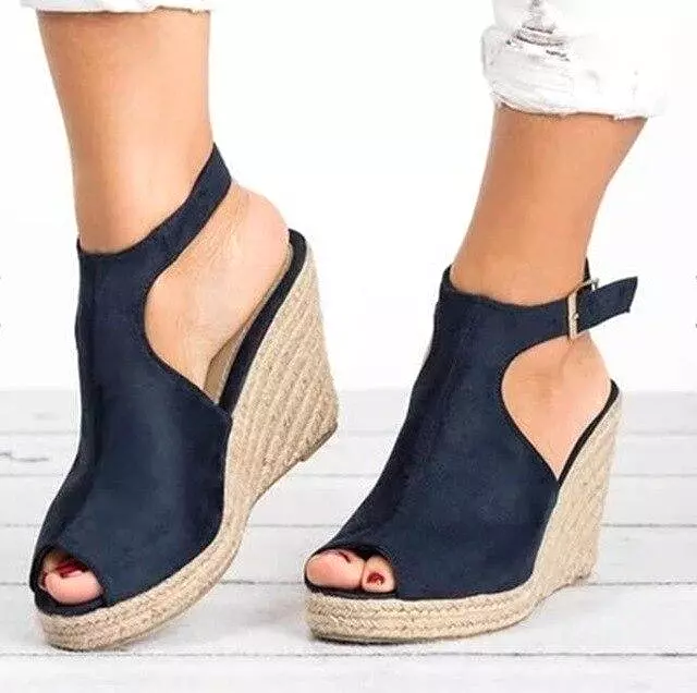 Peep Toe Wedge Sandals