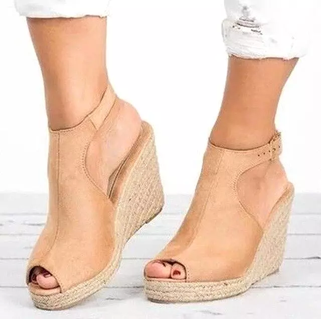 Peep Toe Wedge Sandals