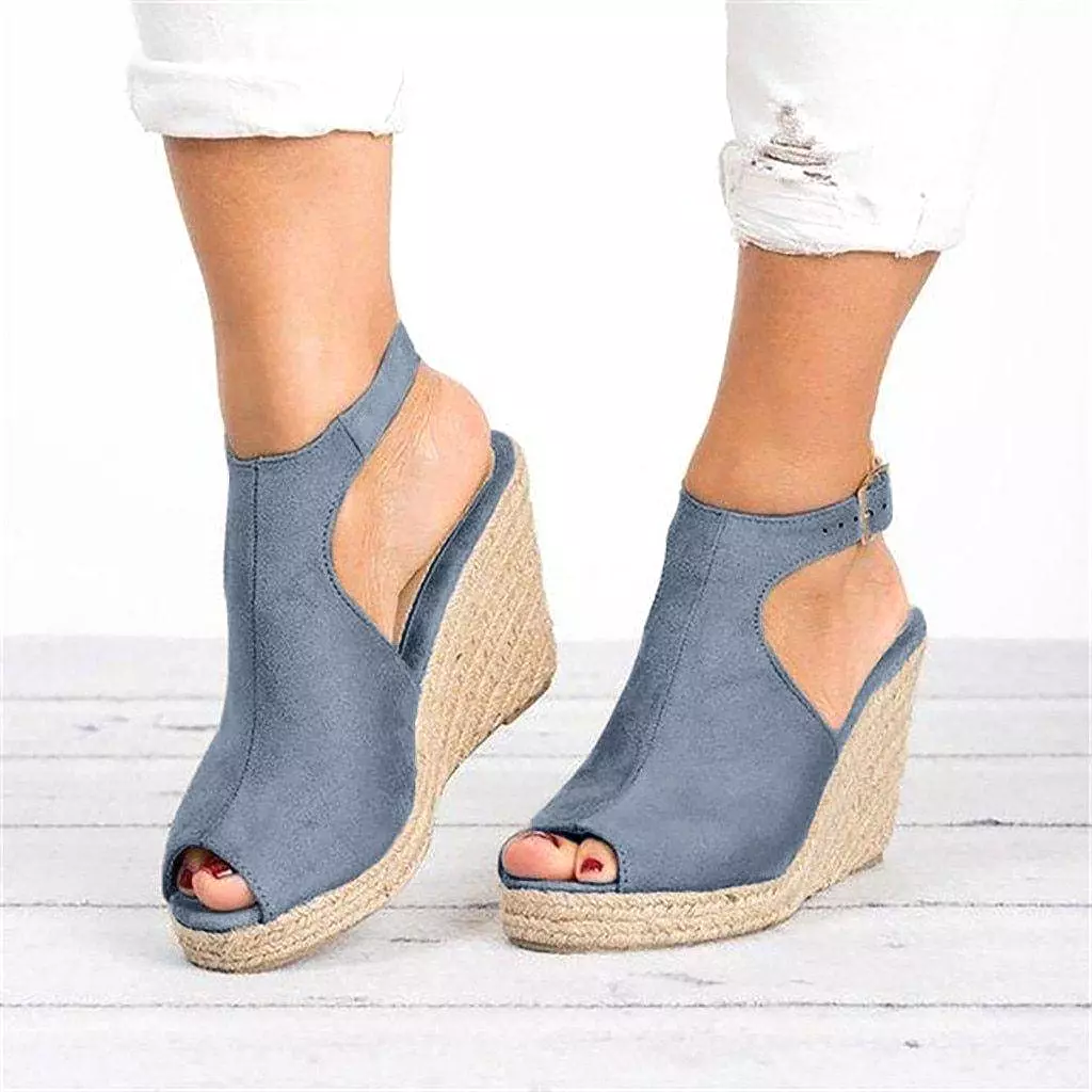 Peep Toe Wedge Sandals