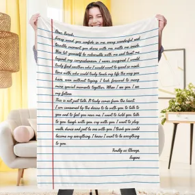 Personalised Letter Blanket Custom Text Throw Blankets