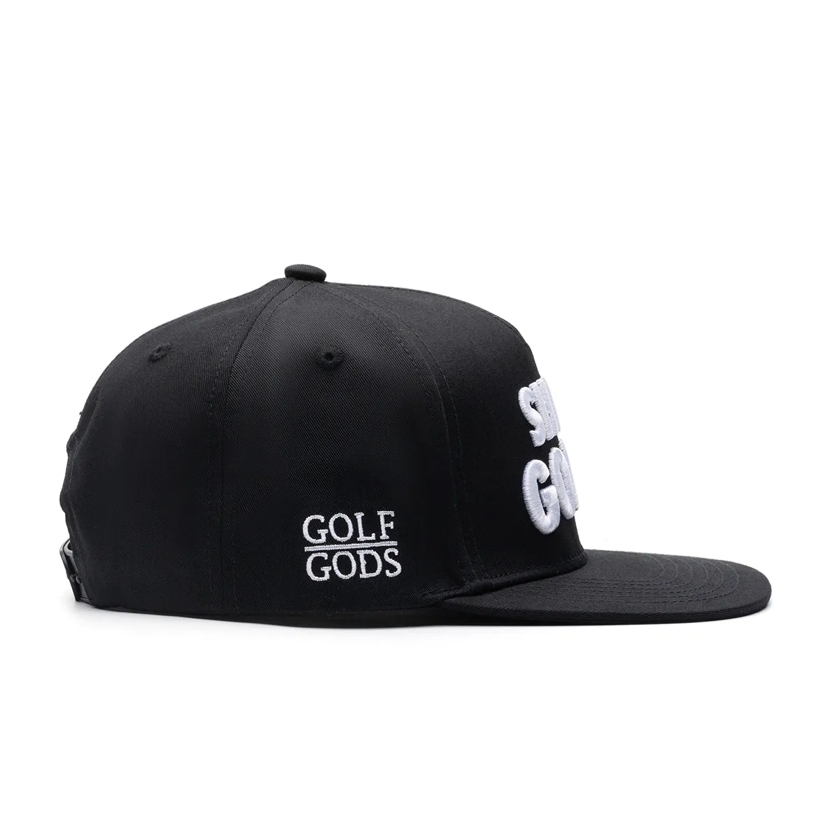 Shitty Golfer Black SnapBack Golf Hat - Flat Brim