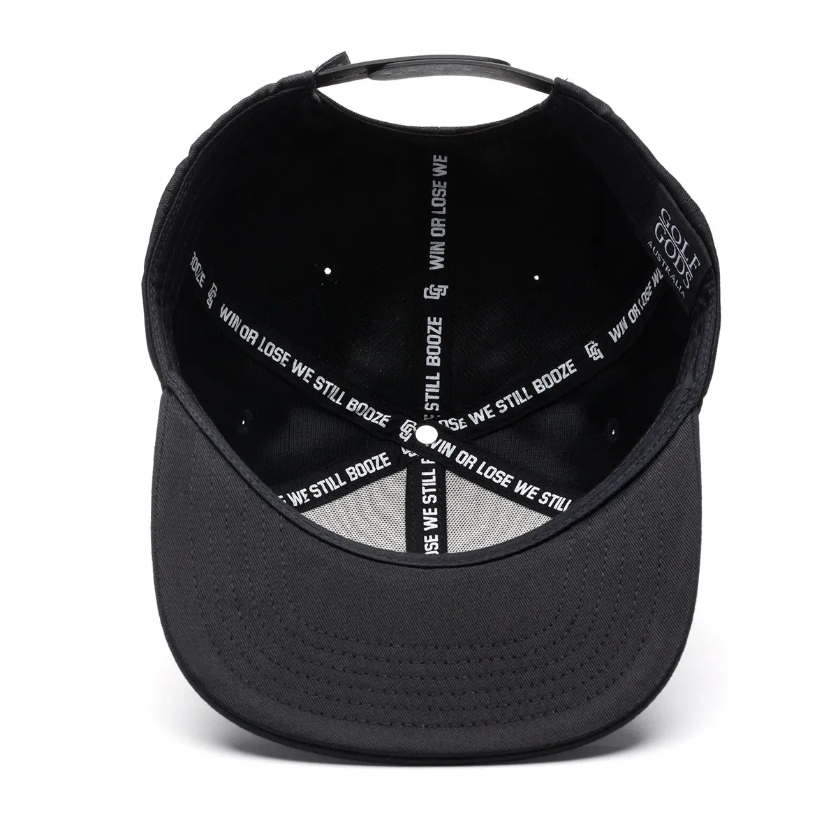 Shitty Golfer Black SnapBack Golf Hat - Flat Brim