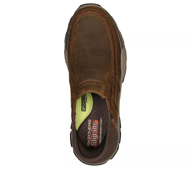 'Skechers' Men's Slip-ins RF: Respected-Elgin - Dark Brown (Extra Wide)