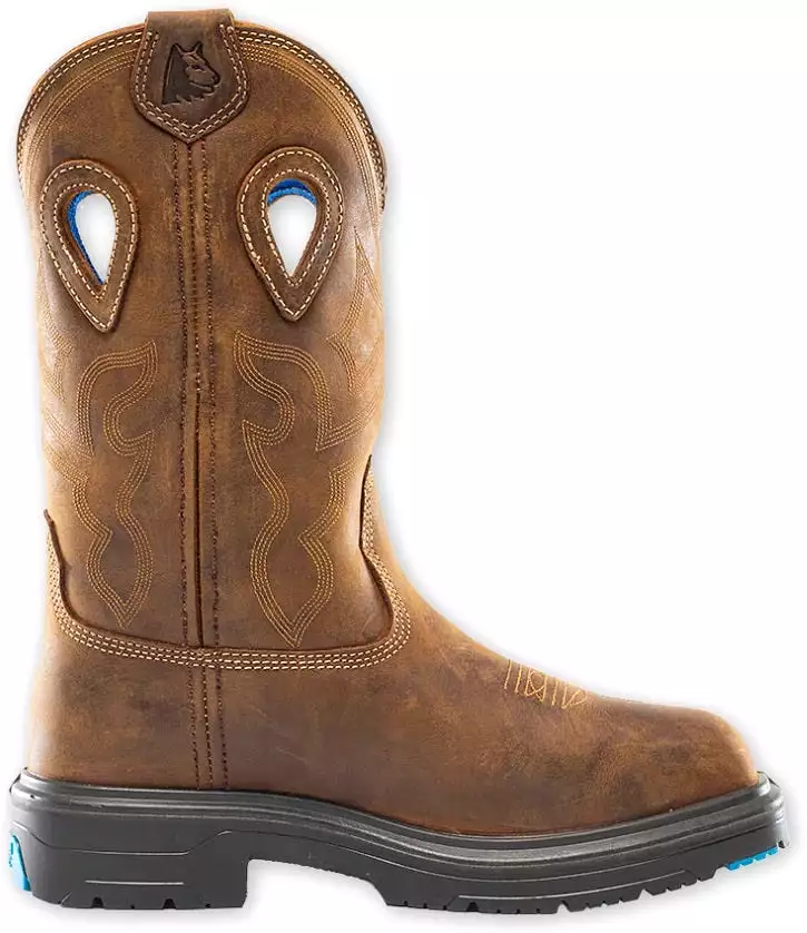 'Steel Blue' Men's 11 Blue Heeler Int. MetGuard EH WP Steel Toe - Brown