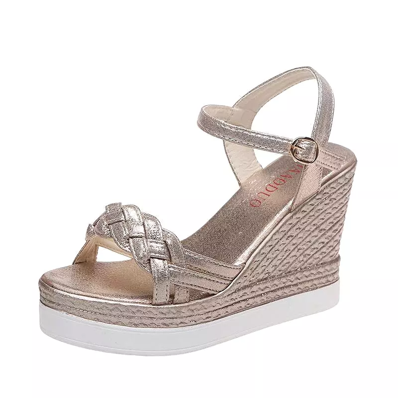 Summer Peep Toe Wedge Shoes