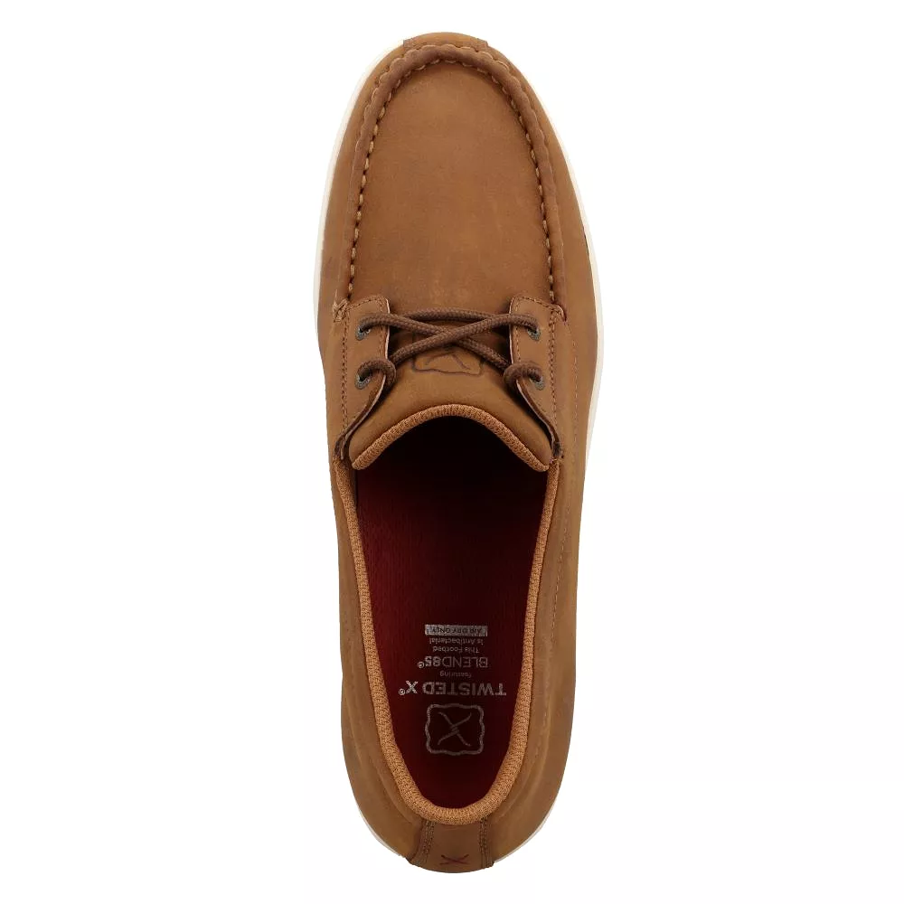 'Twisted X' Men's Ultralite X Boat Shoe - Lion Tan