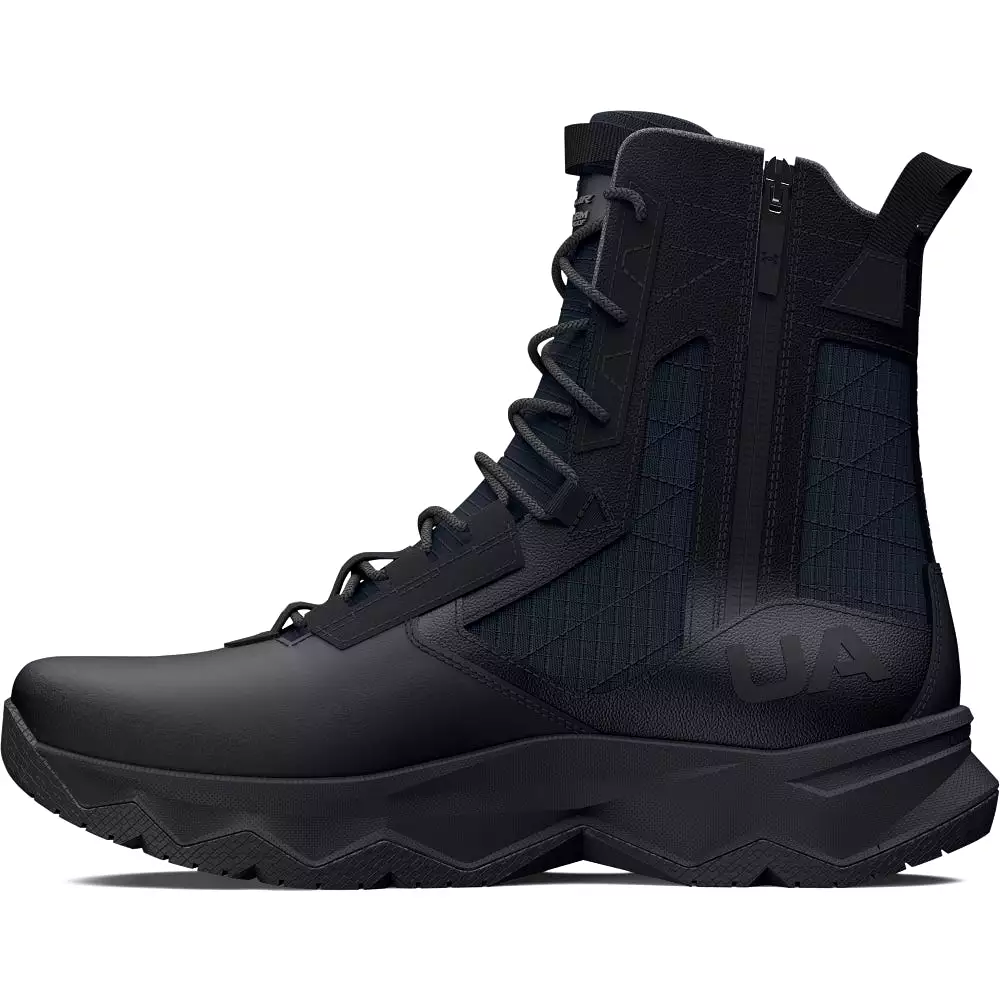 'Under Armour' Men's 8 Stellar G2 SR Side Zip Soft Toe - Black