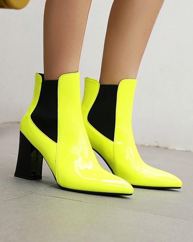 Women's Fashion Web celebrity style Pointed Toe Ankle Boots