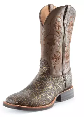 Women's Twisted X Ruff Stock Tooled Brown Boots